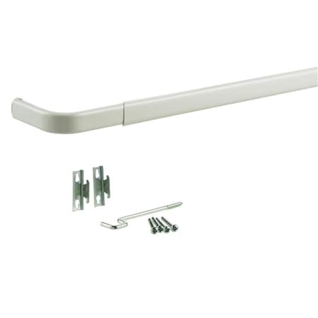 Daphnes Dinnette 46 to 84 in. Heavy Duty Curtain Rod White DA2516467
